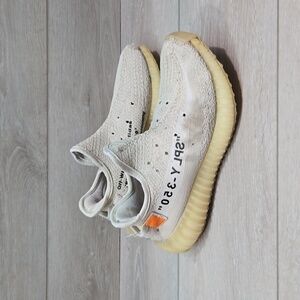 Off White x Yeezy Adidas Custom Boost 350" v2 Athletic Sneakers shoes sz 7